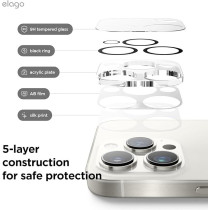 Elago Iphone 16 Pro And Iphone 16 Pro Max Camera Lens Protector Supreme Tempered Glass, Clear