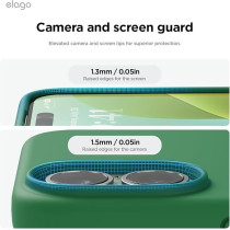 Elago Liquid Silicone For Iphone 16 Case Cover Full Body Protection, Shockproof, Slim, Anti-Scratch Soft Microfiber Lining, Alpine Green