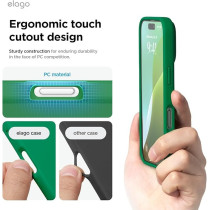 Elago Liquid Silicone For Iphone 16 Case Cover Full Body Protection, Shockproof, Slim, Anti-Scratch Soft Microfiber Lining, Alpine Green