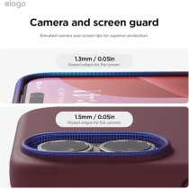 Elago Liquid Silicone For Iphone 16 Case Cover Full Body Protection, Shockproof, Slim, Anti-Scratch Soft Microfiber Lining, Burgundy