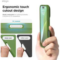 Elago Liquid Silicone For Iphone 16 Case Cover Full Body Protection, Shockproof, Slim, Anti-Scratch Soft Microfiber Lining, Cedar Green
