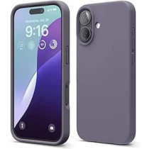 Elago Liquid Silicone For Iphone 16 Case Cover Full Body Protection, Shockproof, Slim, Anti-Scratch Soft Microfiber Lining, Deep Lavender