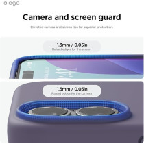 Elago Liquid Silicone For Iphone 16 Case Cover Full Body Protection, Shockproof, Slim, Anti-Scratch Soft Microfiber Lining, Deep Lavender