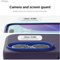 Elago Liquid Silicone For Iphone 16 Case Cover Full Body Protection, Shockproof, Slim, Anti-Scratch Soft Microfiber Lining, Deep Purple