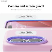 Elago Liquid Silicone For Iphone 16 Case Cover Full Body Protection, Shockproof, Slim, Anti-Scratch Soft Microfiber Lining, Hot Pink