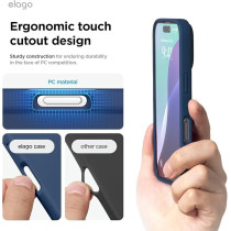 Elago Liquid Silicone For Iphone 16 Case Cover Full Body Protection, Shockproof, Slim, Anti-Scratch Soft Microfiber Lining, Jean Indigo