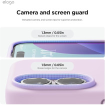 Elago Liquid Silicone For Iphone 16 Case Cover Full Body Protection, Shockproof, Slim, Anti-Scratch Soft Microfiber Lining, Light Lilac