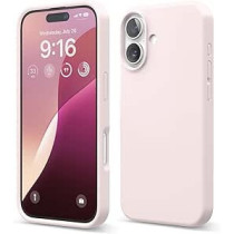 Elago Liquid Silicone For Iphone 16 Case Cover Full Body Protection, Shockproof, Slim, Anti-Scratch Soft Microfiber Lining, Lovely Pink
