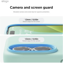Elago Liquid Silicone For Iphone 16 Case Cover Full Body Protection, Shockproof, Slim, Anti-Scratch Soft Microfiber Lining, Mint