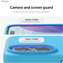 Elago Liquid Silicone For Iphone 16 Case Cover Full Body Protection, Shockproof, Slim, Anti-Scratch Soft Microfiber Lining, Ocean Blue