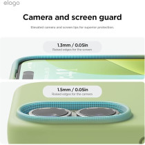 Elago Liquid Silicone For Iphone 16 Case Cover Full Body Protection, Shockproof, Slim, Anti-Scratch Soft Microfiber Lining, Pastel Green