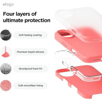 Elago Liquid Silicone For Iphone 16 Case Cover Full Body Protection, Shockproof, Slim, Anti-Scratch Soft Microfiber Lining, Pink