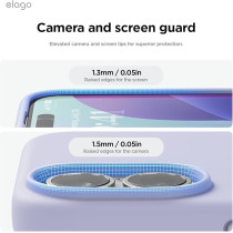 Elago Liquid Silicone For Iphone 16 Case Cover Full Body Protection, Shockproof, Slim, Anti-Scratch Soft Microfiber Lining, Purple