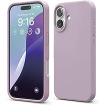 Elago Liquid Silicone For Iphone 16 Case Cover Full Body Protection, Shockproof, Slim, Anti-Scratch Soft Microfiber Lining, Soft Purple