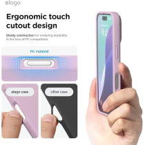 Elago Liquid Silicone For Iphone 16 Case Cover Full Body Protection, Shockproof, Slim, Anti-Scratch Soft Microfiber Lining, Soft Purple