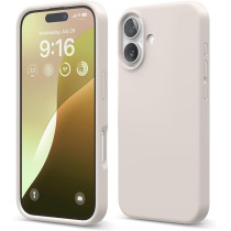 Elago Liquid Silicone For Iphone 16 Case Cover Full Body Protection, Shockproof, Slim, Anti-Scratch Soft Microfiber Lining, Stone