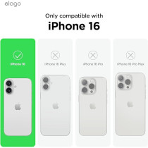 Elago Liquid Silicone For Iphone 16 Case Cover Full Body Protection, Shockproof, Slim, Anti-Scratch Soft Microfiber Lining, Stone