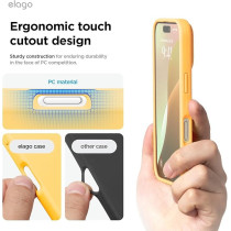 Elago Liquid Silicone For Iphone 16 Case Cover Full Body Protection, Shockproof, Slim, Anti-Scratch Soft Microfiber Lining, Sunshine