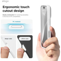 Elago Liquid Silicone For Iphone 16 Case Cover Full Body Protection, Shockproof, Slim, Anti-Scratch Soft Microfiber Lining, White