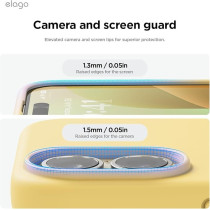 Elago Liquid Silicone For Iphone 16 Case Cover Full Body Protection, Shockproof, Slim, Anti-Scratch Soft Microfiber Lining, Yellow