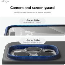 Elago Liquid Silicone For Iphone 16 Pro Case Cover Full Body Protection, Shockproof, Slim, Anti-Scratch Soft Microfiber Lining, Black