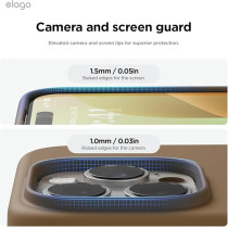 Elago Liquid Silicone For Iphone 16 Pro Case Cover Full Body Protection, Shockproof, Slim, Anti-Scratch Soft Microfiber Lining, Brown