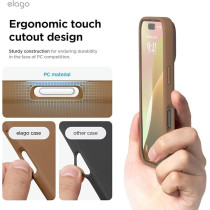 Elago Liquid Silicone For Iphone 16 Pro Case Cover Full Body Protection, Shockproof, Slim, Anti-Scratch Soft Microfiber Lining, Brown