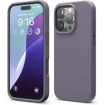 Elago Liquid Silicone For Iphone 16 Pro Case Cover Full Body Protection, Shockproof, Slim, Anti-Scratch Soft Microfiber Lining, Deep Lavender