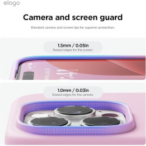 Elago Liquid Silicone For Iphone 16 Pro Case Cover Full Body Protection, Shockproof, Slim, Anti-Scratch Soft Microfiber Lining, Hot Pink