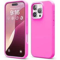 Elago Liquid Silicone For Iphone 16 Pro Case Cover Full Body Protection, Shockproof, Slim, Anti-Scratch Soft Microfiber Lining, Ice Red
