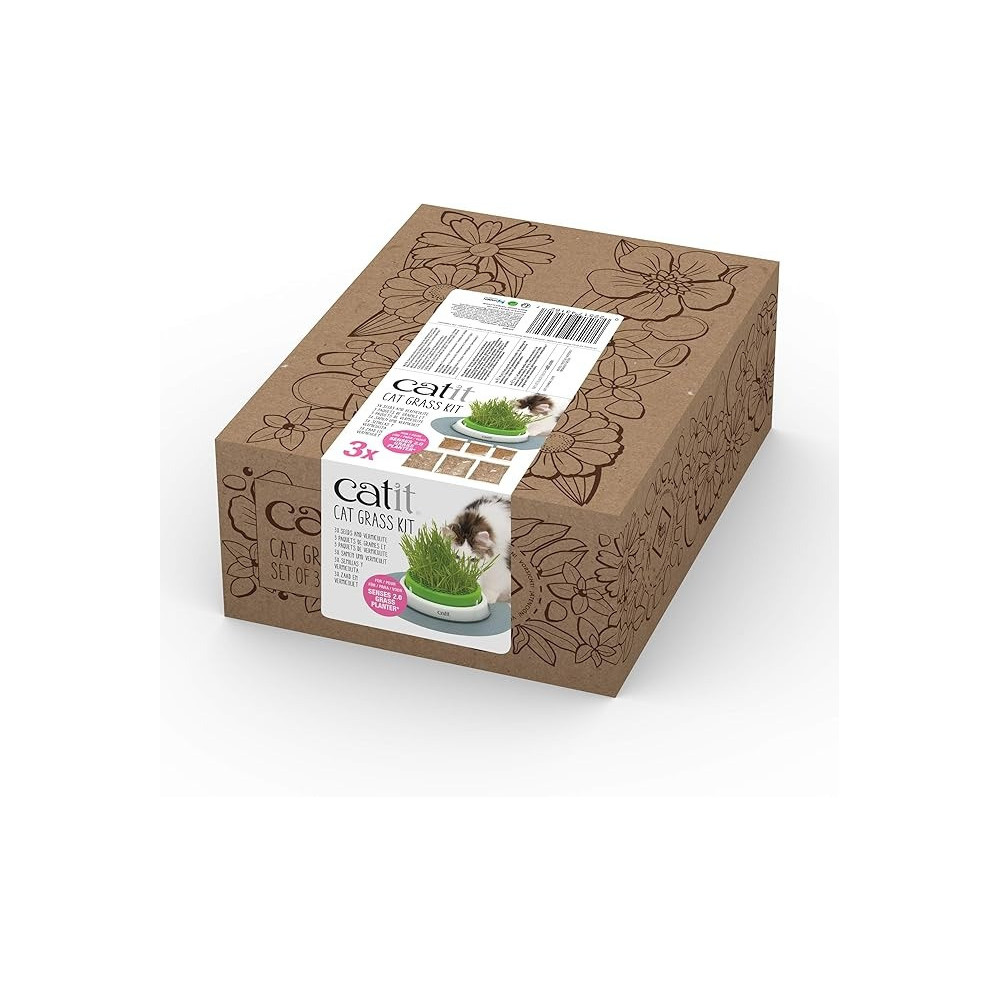 Catit Cat Grass Kit For The Catit Senses Grass Planter, Pack Of 3