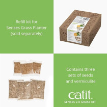 Catit Cat Grass Kit For The Catit Senses Grass Planter, Pack Of 3