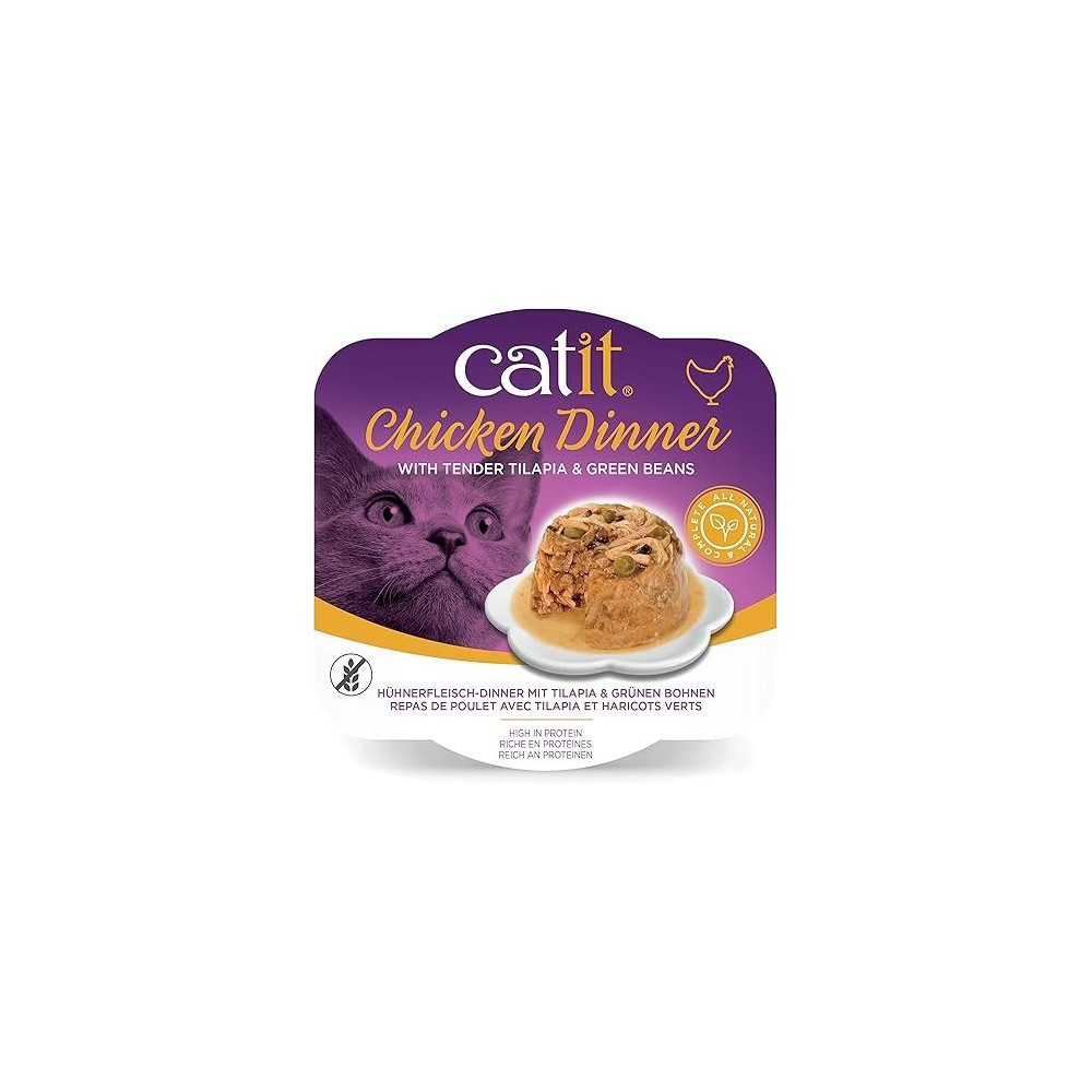 Catit Chicken Dinner Tilapia And Green Beans, 80g, 6 Pieces
