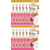 Catit Creamy Superfood Treats Tuna Recipe With Coconut And Wakame, Pack Of 12