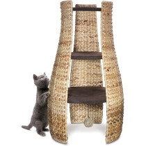 Catit Design Banana Leaf 3-Shelf Hangout Furniture, Brown