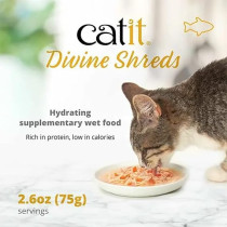 Catit Divine Shreds Tasty Tuna With Prawns And Pumpkin Premium Cat Food, 75 Gram, Pack Of 18