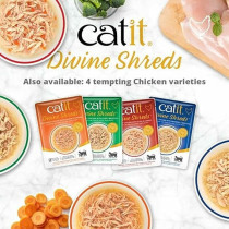 Catit Divine Shreds Tuna With Seabream And Wakame 75 Gram, 18 Pieces