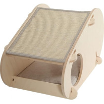 Zolux Cat Lodge 3 Scratcher Fsc, Cream
