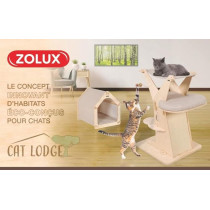 Zolux Cat Lodge 3 Scratcher Fsc, Cream