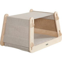 Zolux Cat Lodge 4 Fsc 3-In-1 Hut Cat Scratching And Houses, Cream