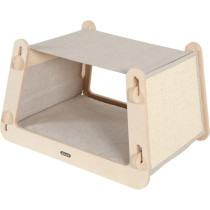 Zolux Cat Lodge 4 Fsc 3-In-1 Hut Cat Scratching And Houses, Cream