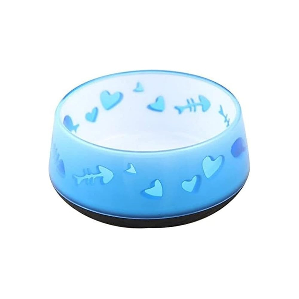 All For Paws Heart-Shaped Design Cat Love Bowl, Blue