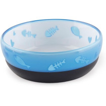 All For Paws Heart-Shaped Design Cat Love Bowl, Blue
