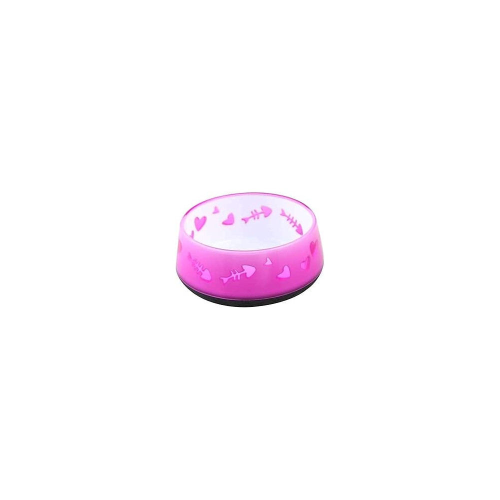 All For Paws Heart-Shaped Design Cat Love Bowl, Pink