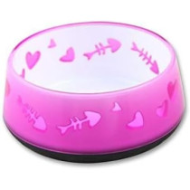 All For Paws Heart-Shaped Design Cat Love Bowl, Pink