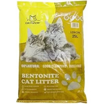 Cat Partner Bentonite Dust Free Clumping Litter, 25 L, Lemon