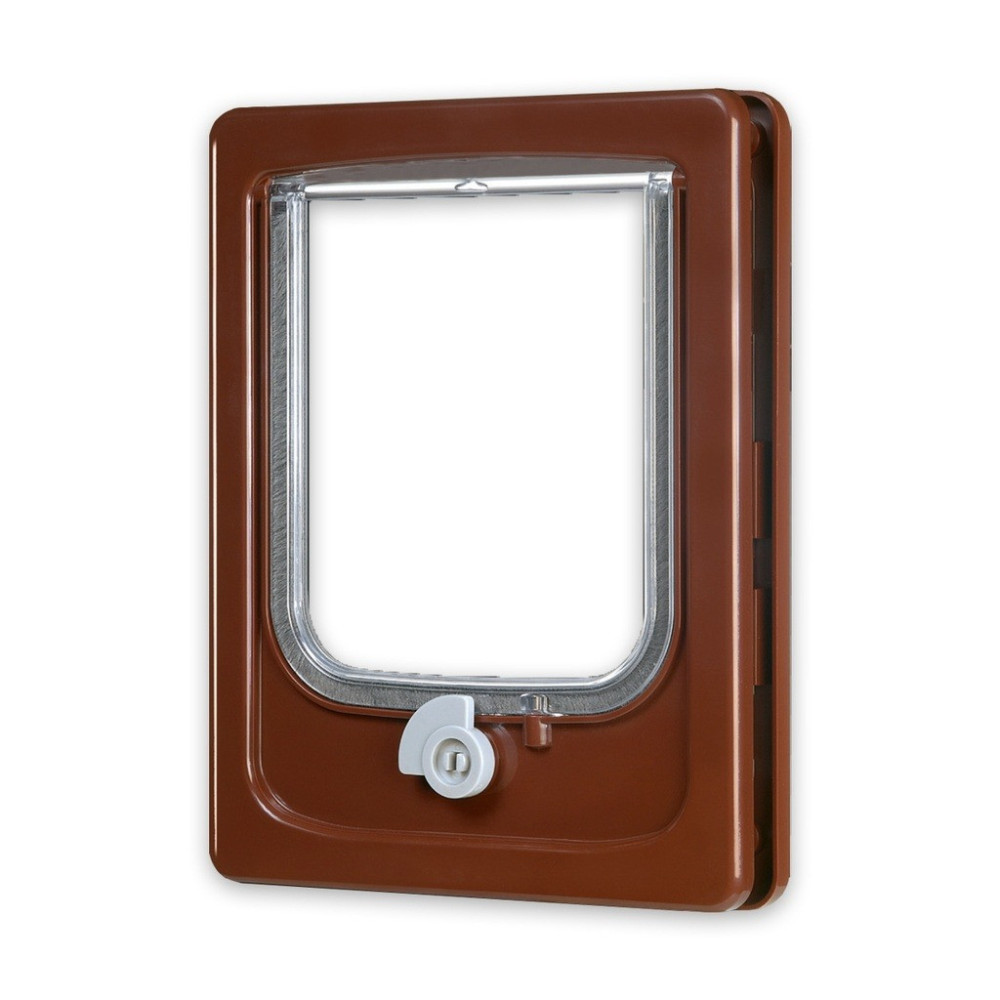 Zolux Cat-Flap For Wooden Door, 4 Position, Brown