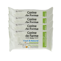Corine De Farme Baby Fresh And Natural Wipes Biodegradable 56 X 4 Great Value Offer