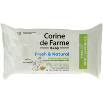 Corine De Farme Fresh And Natural Baby Wipes Biodegradable 56 Sheets