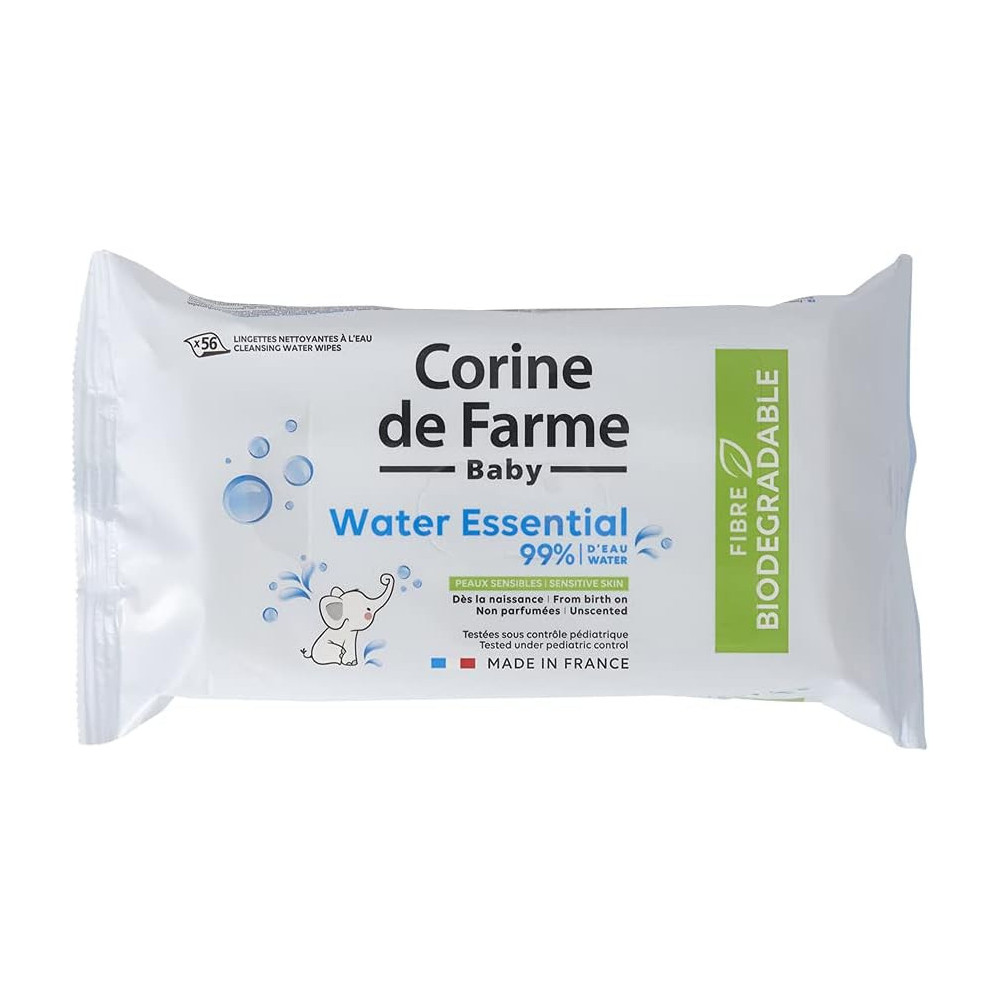 Corine De Farme Baby Wipes, 56 Sheets